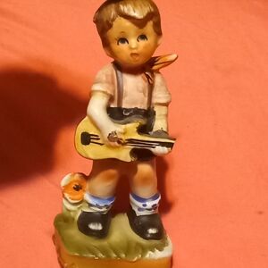 🛍️ BUNDLE ONLY🛍️Vintage Ceramic Boy with Guitar Figurine
